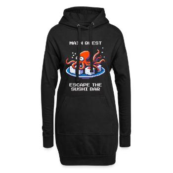Évadez-vous du bar à sushis | Octopus Humour - Sweat-shirt à capuche long Femme - noir - Devant