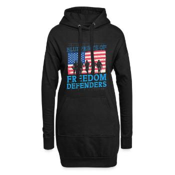 Plans de mécanique militaire des défenseurs de la liberté - Sweat-shirt à capuche long Femme - noir - Devant