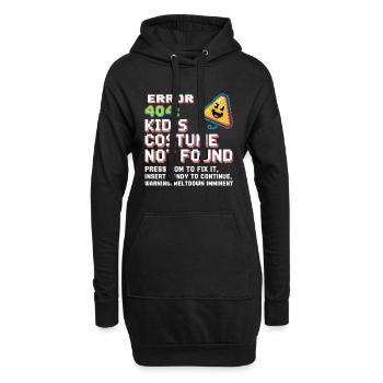 Error 404 Kinderkostüm nicht gefunden - Hoodie-Kleid - Schwarz - Vorne
