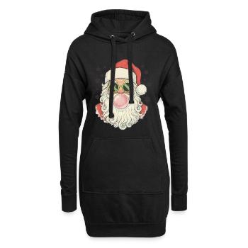 Santa Claus Bubble Gum - Hoodie-Kleid - Schwarz - Vorne