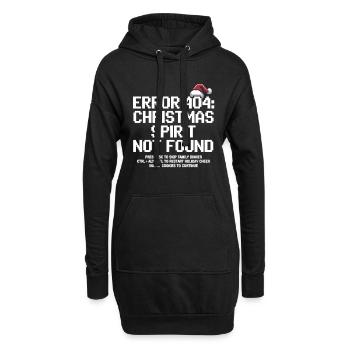Erreur 404 Noël - Noël Nerd drôle - Sweat-shirt à capuche long Femme - noir - Devant