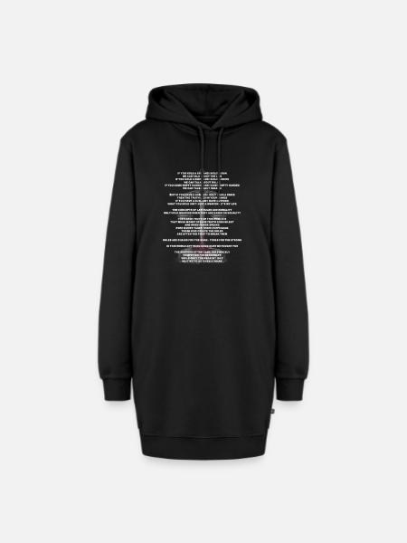 Philosophical reflection on justice and power - Hoodie Dress - black