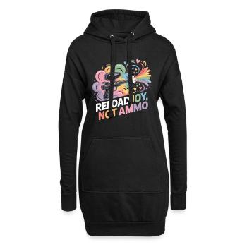 Paintball Shirt - Reload Joy Not Ammo - Hoodie-Kleid - Schwarz - Vorne