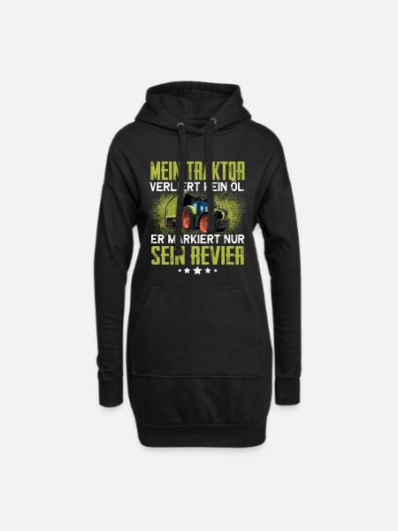Landwirt - Hoodie-Kleid - Schwarz
