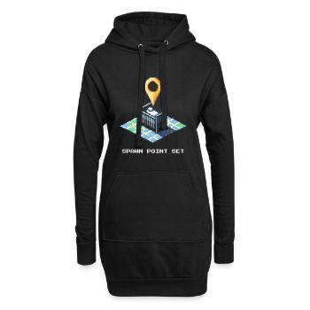 Spawnpunkt gesetzt | Baby ist da - Hoodie-Kleid - Schwarz - Vorne