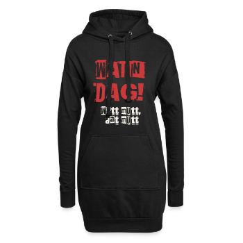 Wattn Dag Watt mutt dat mutt - Sweat-shirt à capuche long Femme - noir - Devant