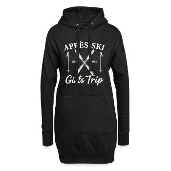 Mädels Skiurlaub 2026 Après Ski Girls Trip Party - Hoodie-Kleid - Schwarz - Vorne
