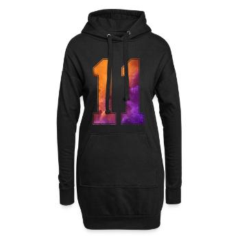 NON. 11 NUMÉRO 11 COLLÈGE 11E ANNIVERSAIRE - Sweat-shirt à capuche long Femme - noir - Devant