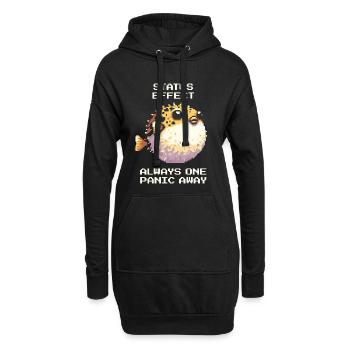 Effet de statut : juste un coup de pouce de panique à portée de main | JDR - Sweat-shirt à capuche long Femme - noir - Devant