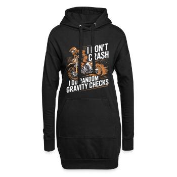 Random Gravity Checks Motocross - Hoodie-Kleid - Schwarz - Vorne