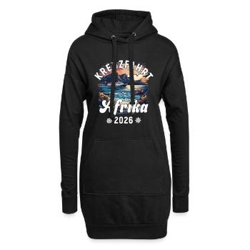 Afrika Kreuzfahrt 2026 - Hoodie-Kleid - Schwarz - Vorne