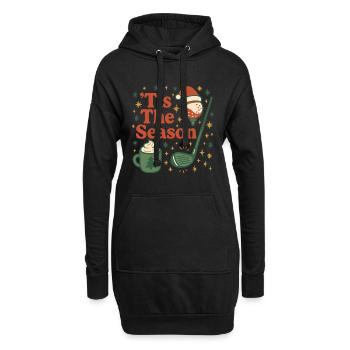 Joie festive du golf : C’est la saison - Sweat-shirt à capuche long Femme - noir - Devant