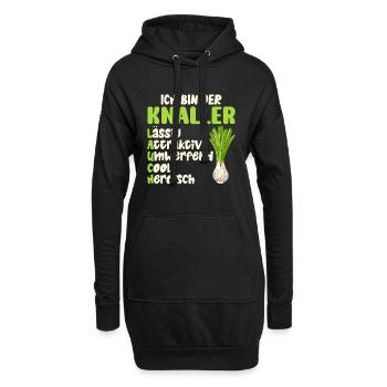 Gewichtheber BIN EIN LAUCH LÄSSIG COOL Lustig - Hoodie-Kleid - Schwarz - Vorne