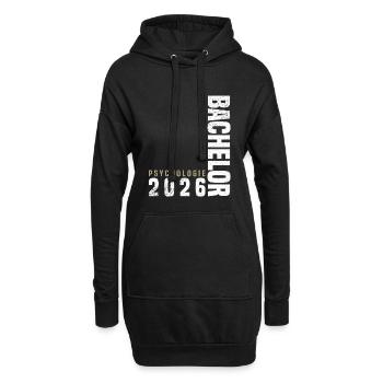 Psychologie Bachelor 2026 - Hoodie-Kleid - Schwarz - Vorne