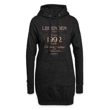 33ème Anniversaire Légende Novembre Millésime 1992 - Sweat-shirt à capuche long Femme - noir - Devant