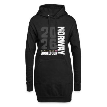 Séjour de pêche Norvège Flatanger - Sweat-shirt à capuche long Femme - noir - Devant