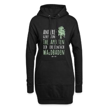 Wald Waldbaden Natur Naturliebhaber Baum Geschenk - Hoodie-Kleid - Schwarz - Vorne