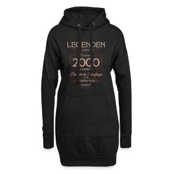 25ème Anniversaire Légende Novembre Millésime 2000 - Sweat-shirt à capuche long Femme - noir - Devant