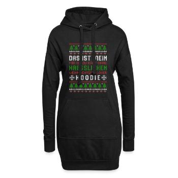 Es ist zu kalt für hässliche Weihnachtspullover - Hoodie-Kleid - Schwarz - Vorne