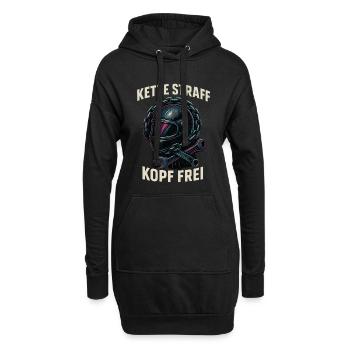 Chaîne Tête Tendue Gratuit Biker Chemise Moto - Sweat-shirt à capuche long Femme - noir - Devant