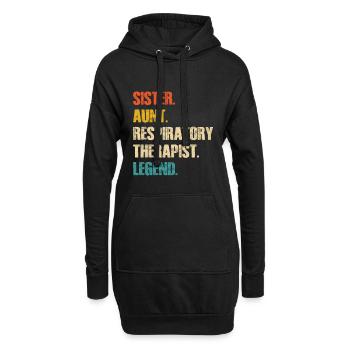 Sister Aunt Respiratory Therapist Legend - Hoodie-Kleid - Schwarz - Vorne