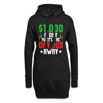 Aktien Börse Handeln Crypto Aktienmarkt Trader - Hoodie-Kleid - Schwarz - Vorne