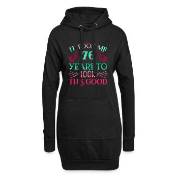 It took 76 years to look so good - Hoodie Dress - black - Front