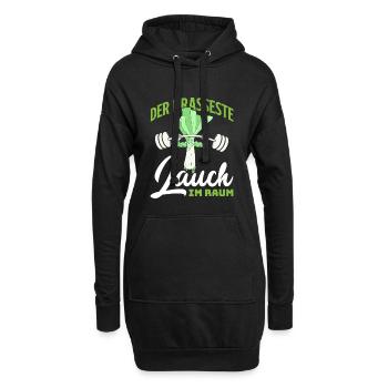 Gewichtheber DER KRASSESTE LAUCH IM GYM Lustig - Hoodie-Kleid - Schwarz - Vorne