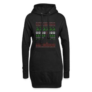 Pew Pew Madasantas | Ballerspiel | ugly christmas - Hoodie-Kleid - Schwarz - Vorne