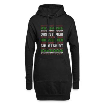 Es ist zu kalt für hässliche Weihnachtspullover - Hoodie-Kleid - Schwarz - Vorne