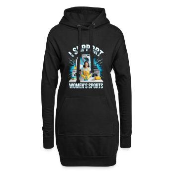 Je soutiens le bootleg inportable du sport féminin - Sweat-shirt à capuche long Femme - noir - Devant