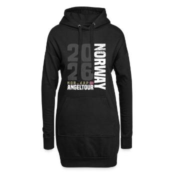 Nordkap Norwegen Angeltour 2026 - Hoodie-Kleid - Schwarz - Vorne