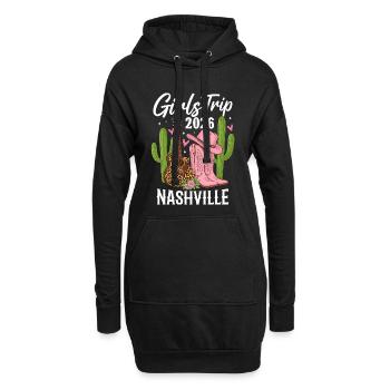 Girls Trip Nashville 2026 - Hoodie-Kleid - Schwarz - Vorne