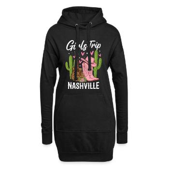 Girls Trip Nashville - Hoodie-Kleid - Schwarz - Vorne