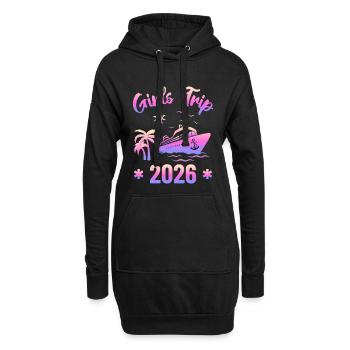 Girls Trip 2026 Cruise Kreuzfahrt Squad - Hoodie-Kleid - Schwarz - Vorne