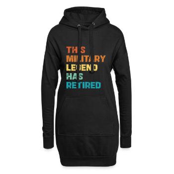 This Military Legend Retired - Hoodie-Kleid - Schwarz - Vorne