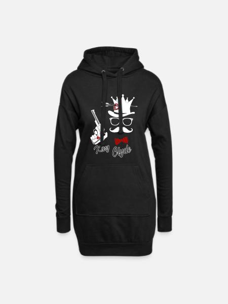 verliebt - Hoodie-Kleid - Schwarz