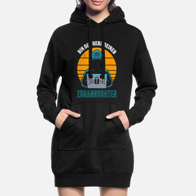 Science Coder BIN DER HERR DEINER ZUGANGSDATEN Hoodie-Kleid