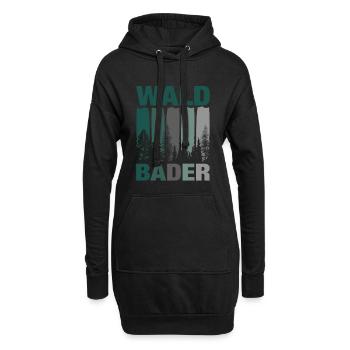 Waldbader Waldbaden Wald Baum Shinrinyoku Geschenk - Hoodie-Kleid - Schwarz - Vorne