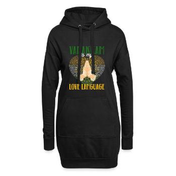 Tamil Sri Lanka Vanakkam Is My Love Language - Hoodie-Kleid - Schwarz - Vorne