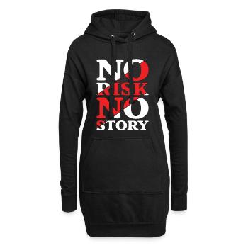 No Risk No Story - Hoodie-Kleid - Schwarz - Vorne