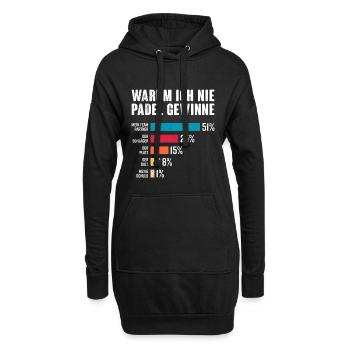 Jeu de padel POURQUOI JE NE GAGNE JAMAIS EN PADEL Drôle - Sweat-shirt à capuche long Femme - noir - Devant