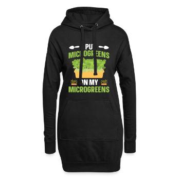 Kit de jardinage Micropousses Vegan Diet Sprout Lover - Sweat-shirt à capuche long Femme - noir - Devant