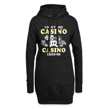 Joueurs de casino casino - Sweat-shirt à capuche long Femme - noir - Devant