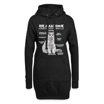 Cadeau britannique à poil court pour un chat Cadeau de propriétaire - Sweat-shirt à capuche long Femme - noir - Devant