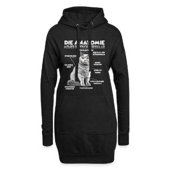 Britisch Kurzhaar Geschenk Katzenbesitzer Geschenk - Hoodie-Kleid - Schwarz - Vorne