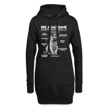 Britisch Kurzhaar Geschenk für Katzenliebhaber - Hoodie-Kleid - Schwarz - Vorne