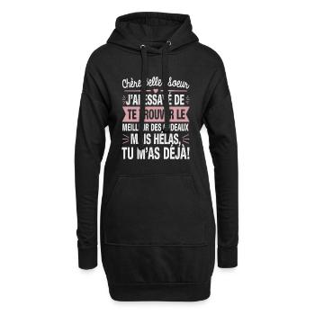 Schwägerin-Humor-Geschenkidee - Hoodie-Kleid - Schwarz - Vorne