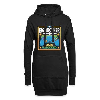 Niveau Big Brother débloqué - Sweat-shirt à capuche long Femme - noir - Devant