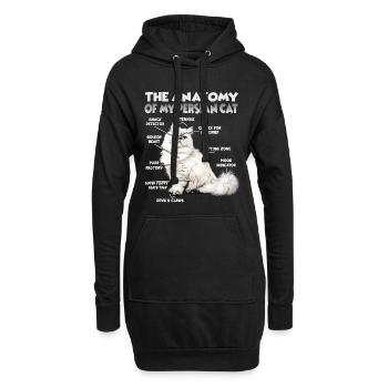 Dictons de chats Amateur de chats Cadeau Fan de chat - Sweat-shirt à capuche long Femme - noir - Devant